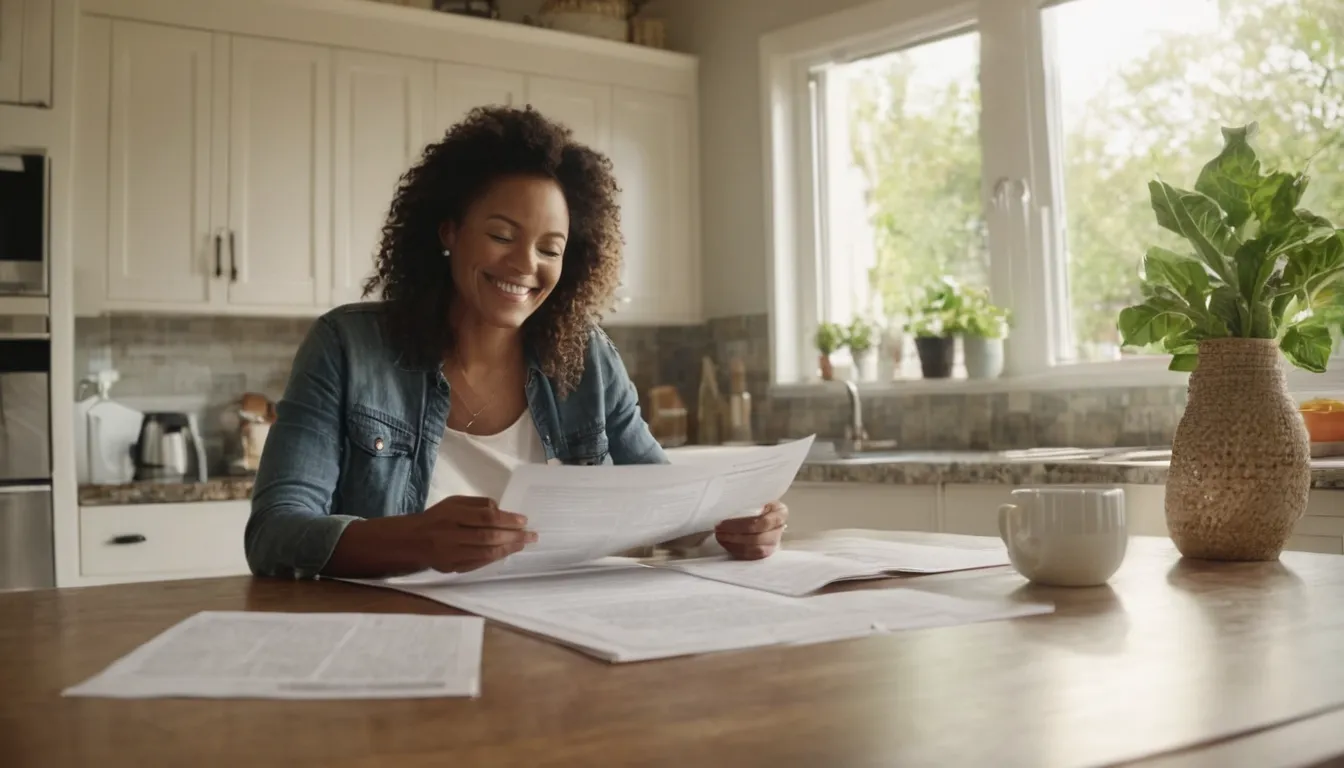 A homeowner reviewing a written pest control estimate at a kitchen table